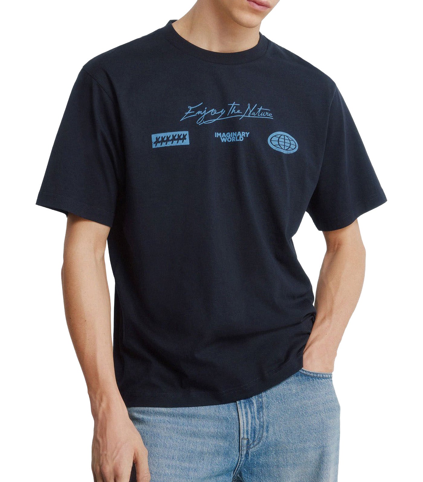 Branded T-Shirt Dark Blue