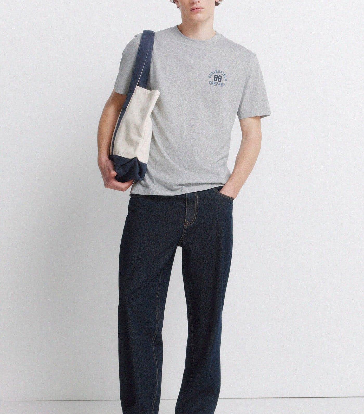 Heathered Logo T-Shirt Medium Gray