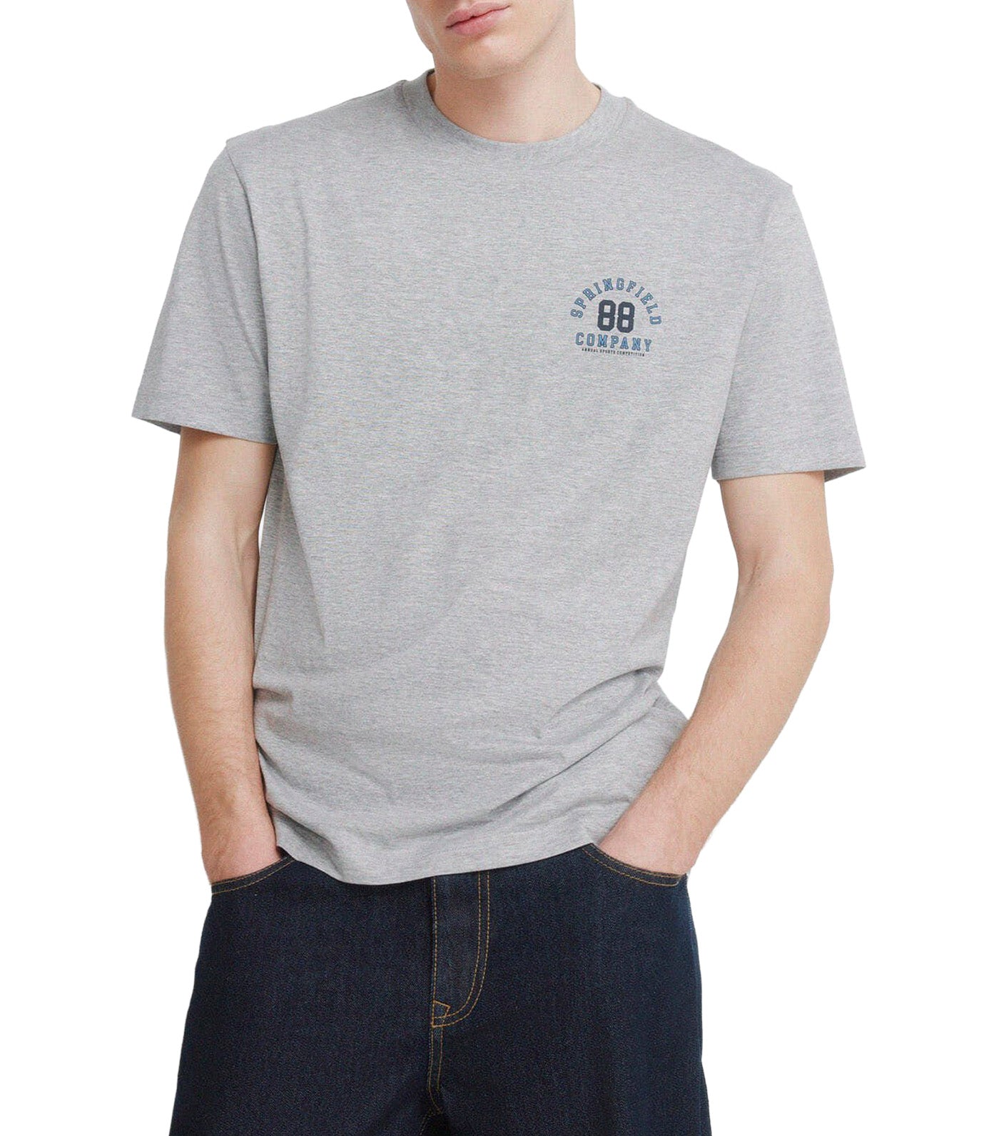 Heathered Logo T-Shirt Medium Gray