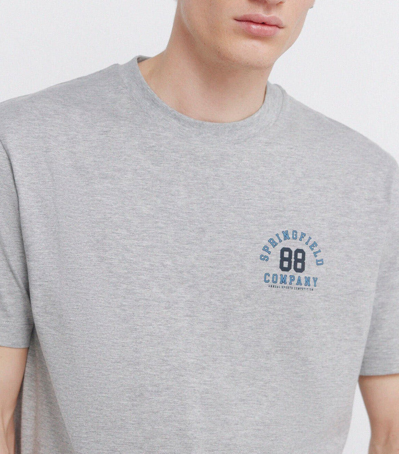 Heathered Logo T-Shirt Medium Gray