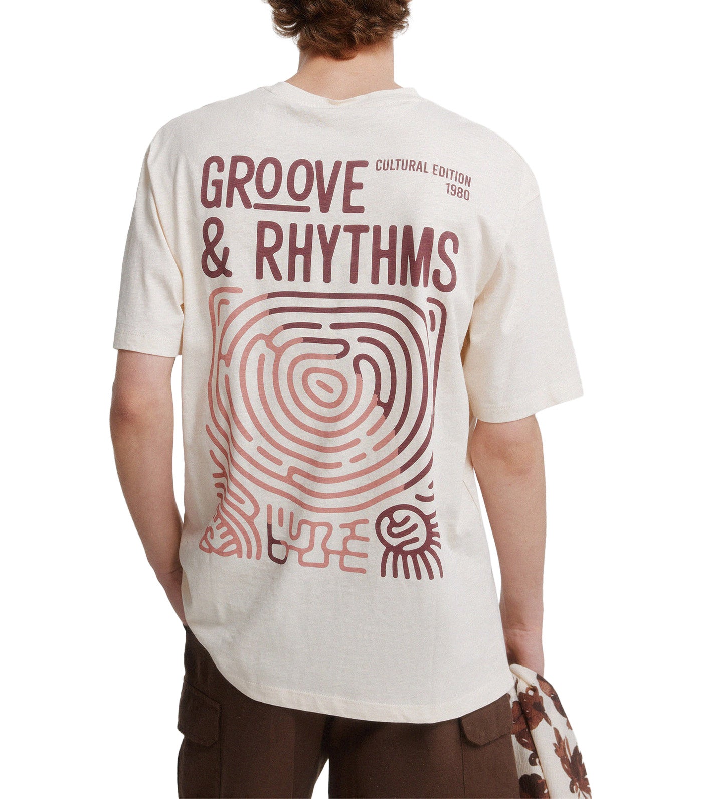 Groove Slub T-Shirt White Print