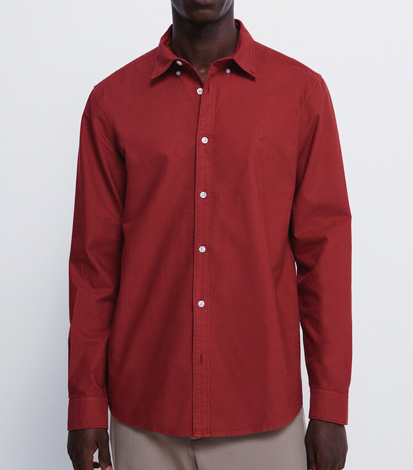 Garment Oxford Shirt Red