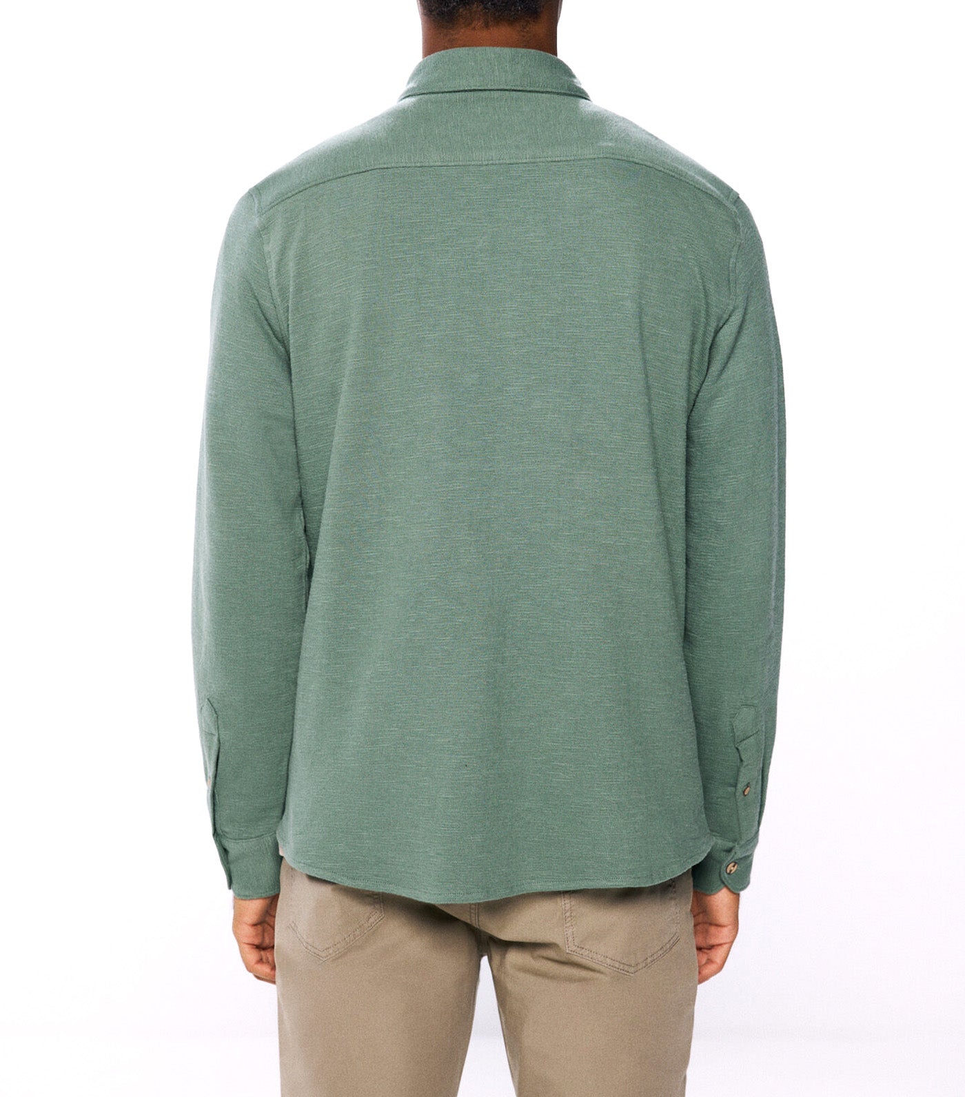 Rustic Jersey-Knit Shirt Blue