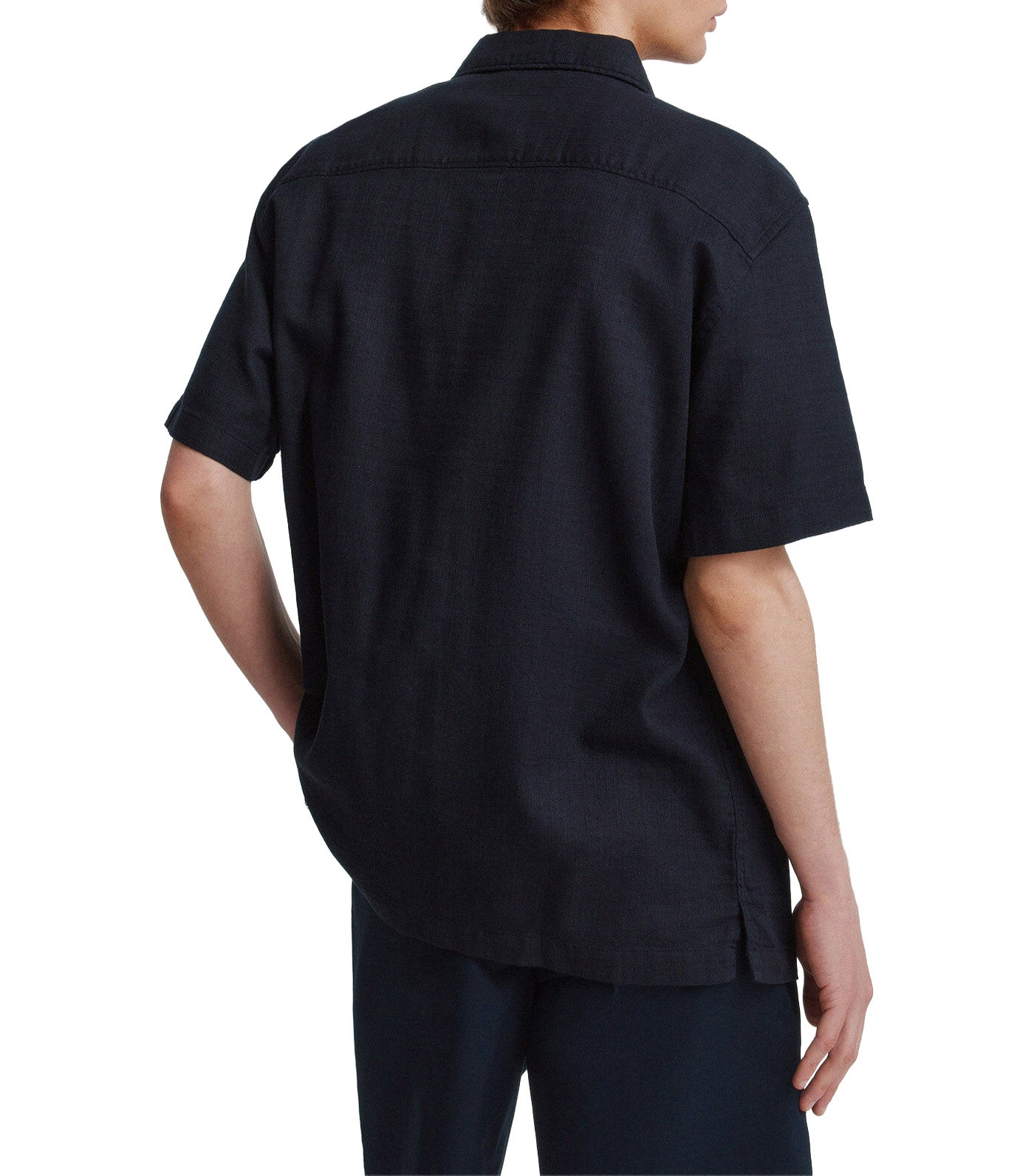 Rustic Short-Sleeved Shirt Dark Blue