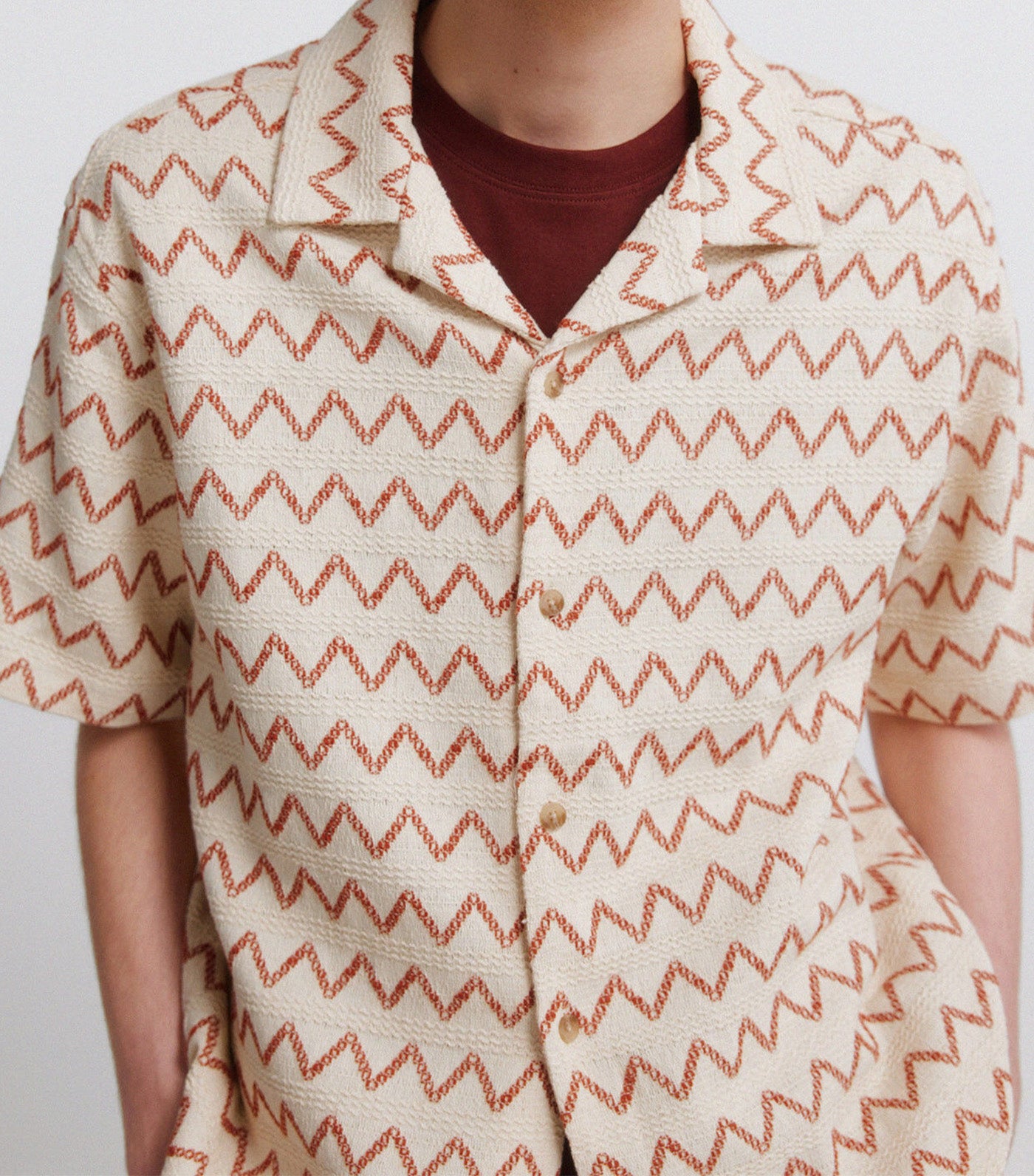 Bowling Shirt White Print