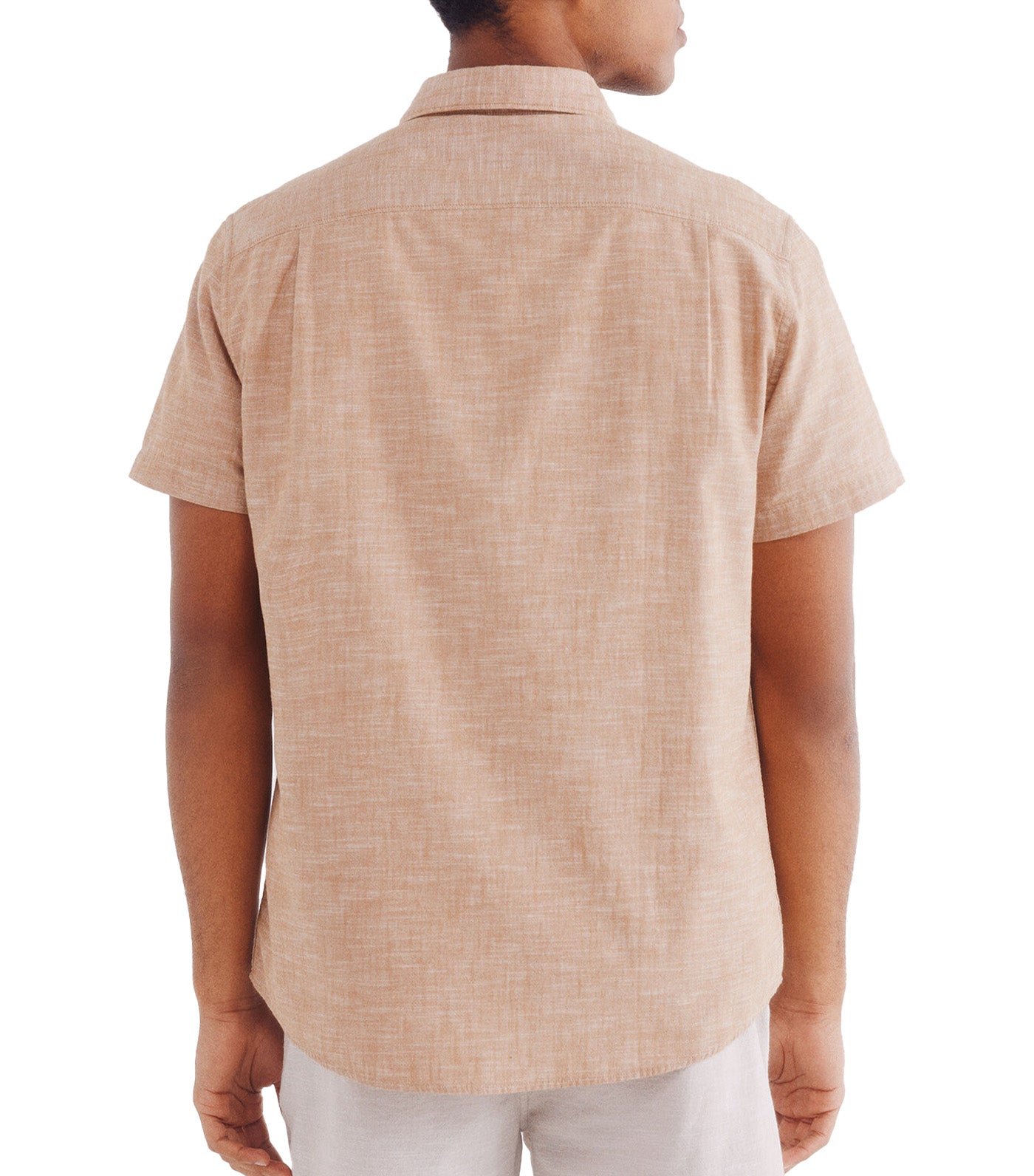 Linen-Effect Short-Sleeved Shirt