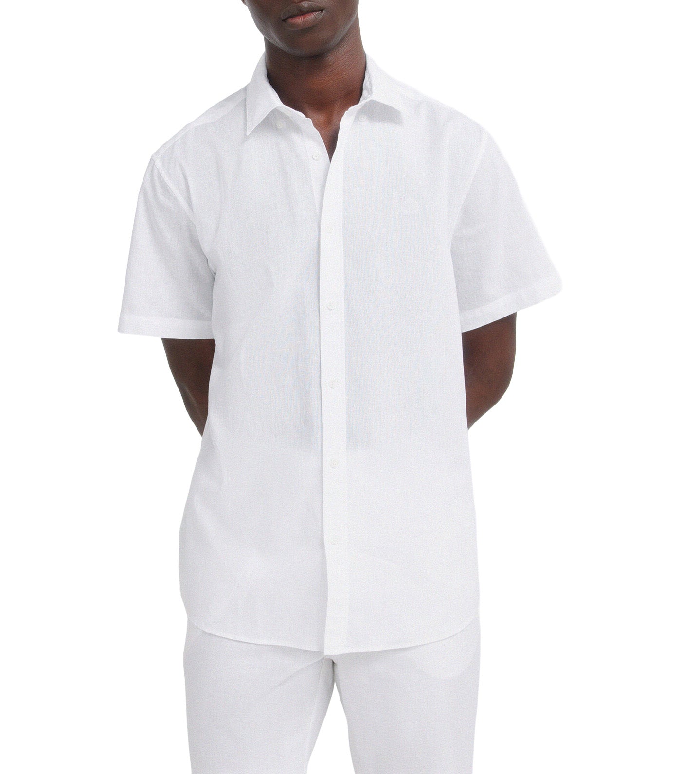 Linen Short Sleeve Shirt White