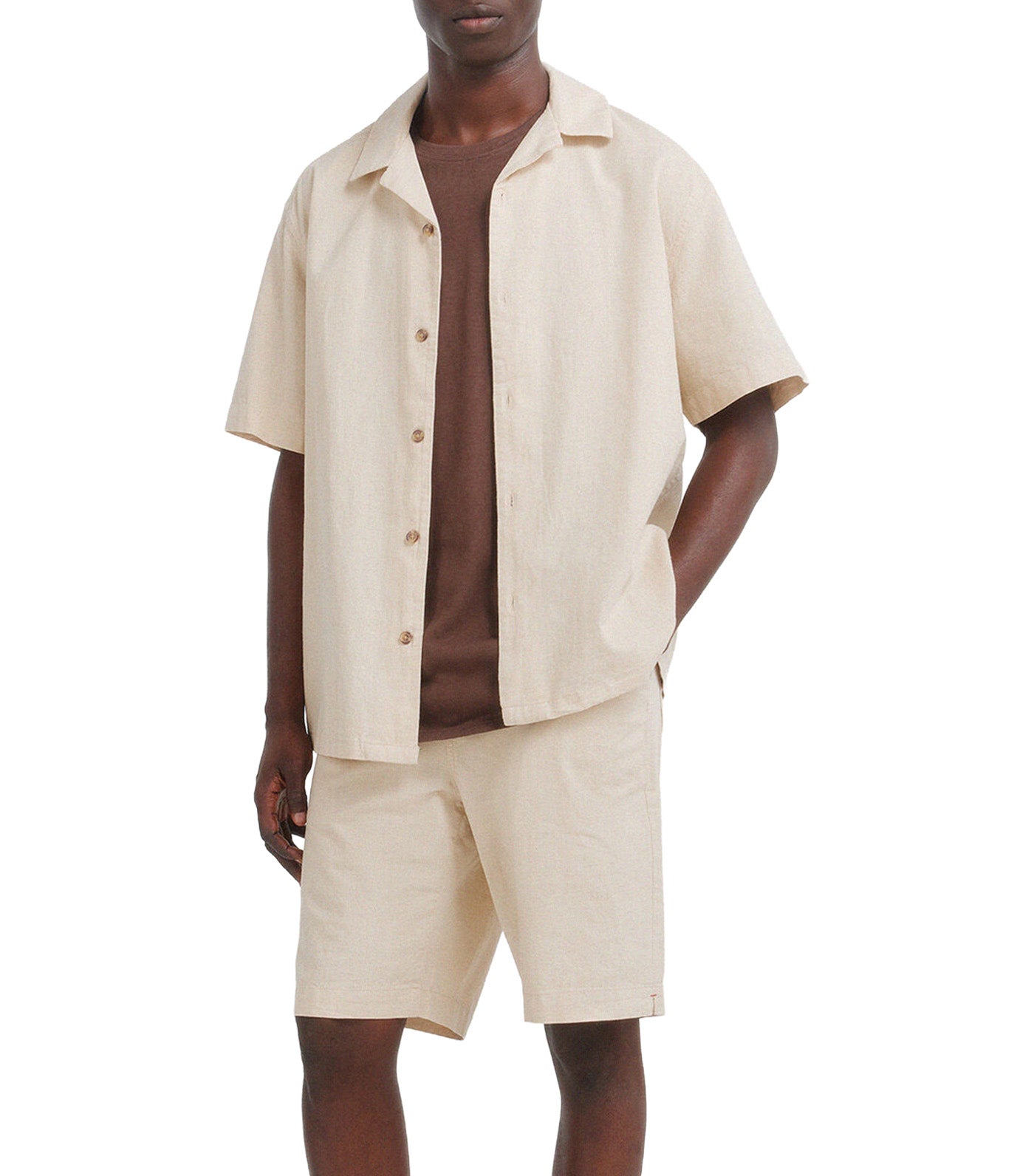 Linen Bowling Short-Sleeved Shirt