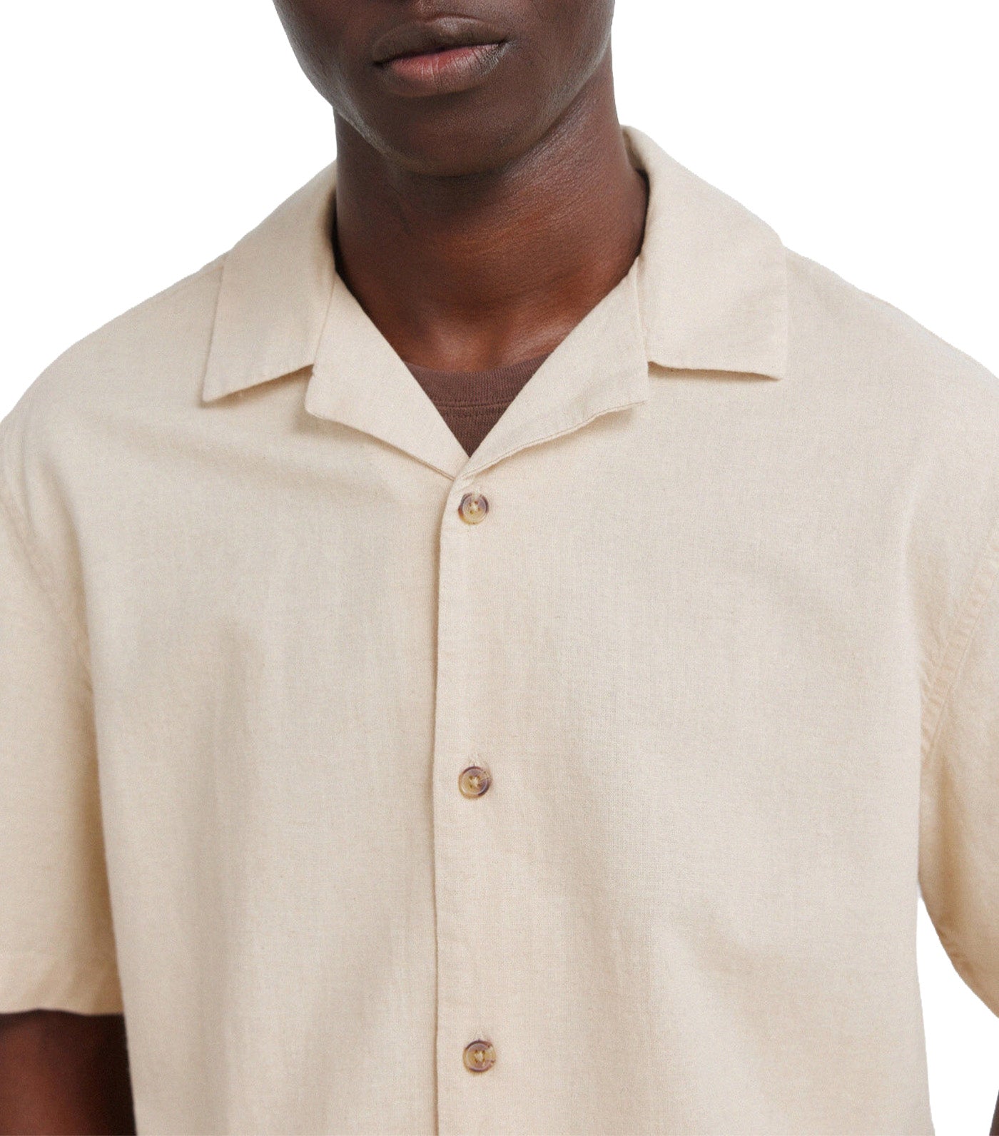 Linen Bowling Short-Sleeved Shirt