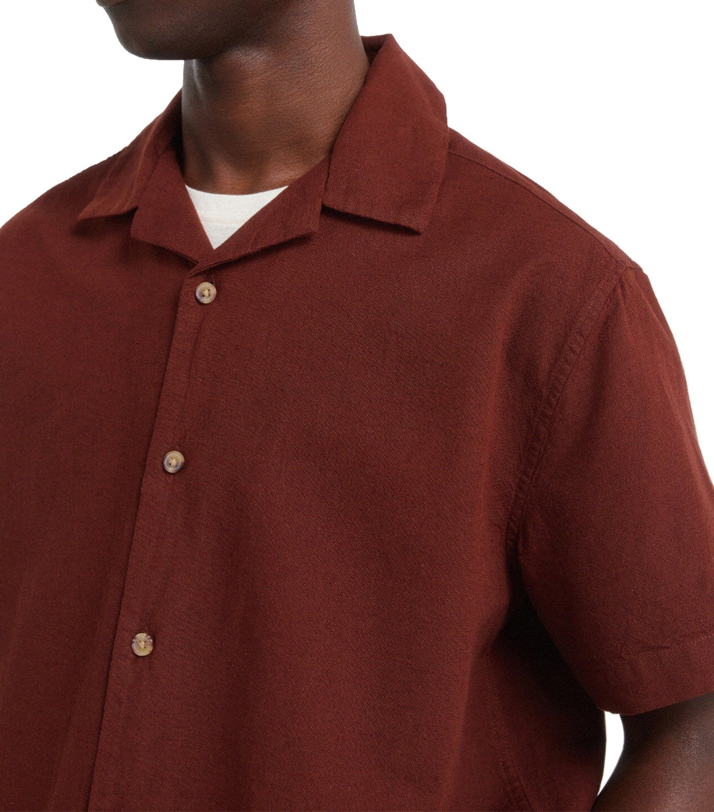 Linen Bowling Short-Sleeved Shirt