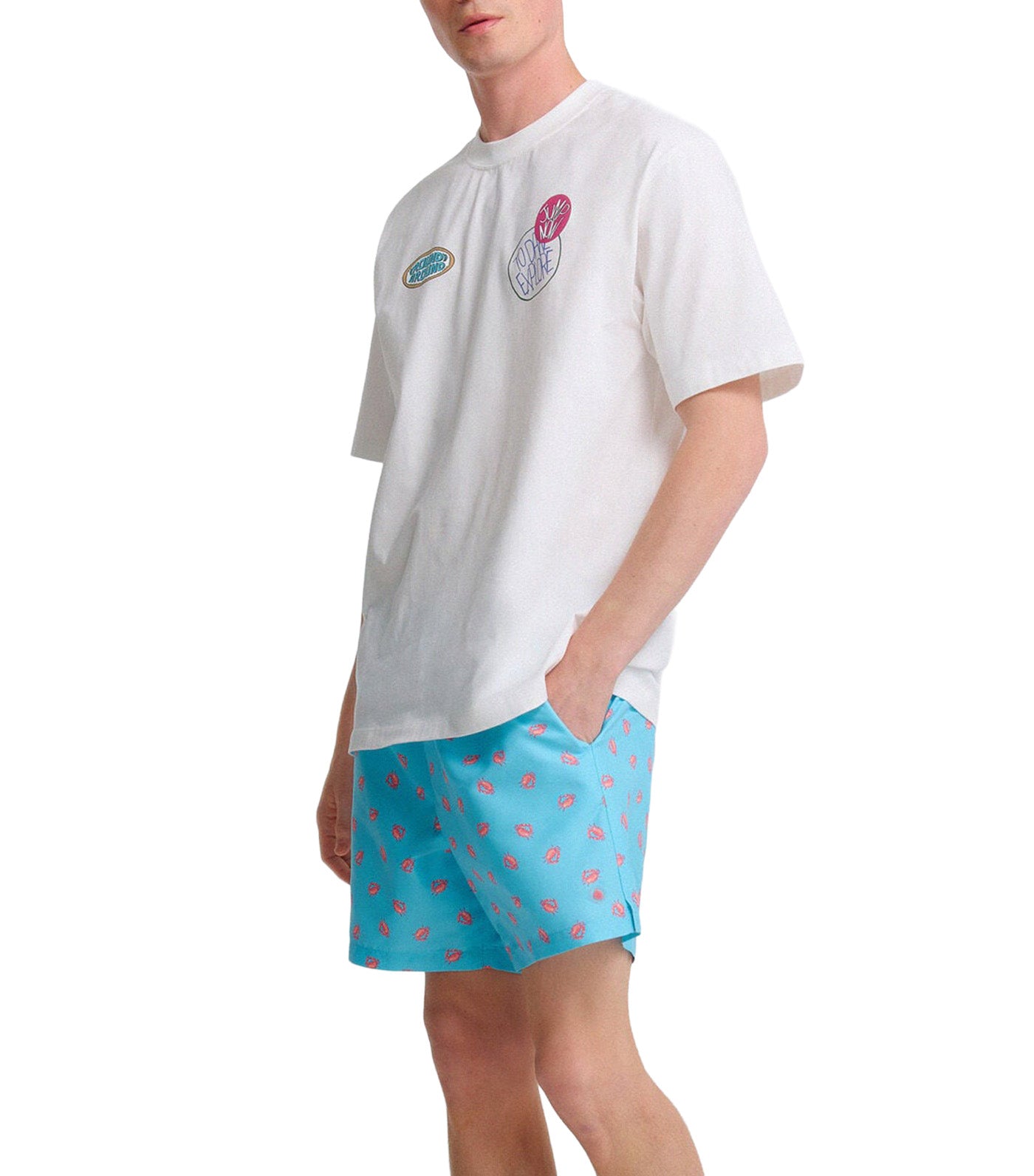 Crab Print Swimwear Blues