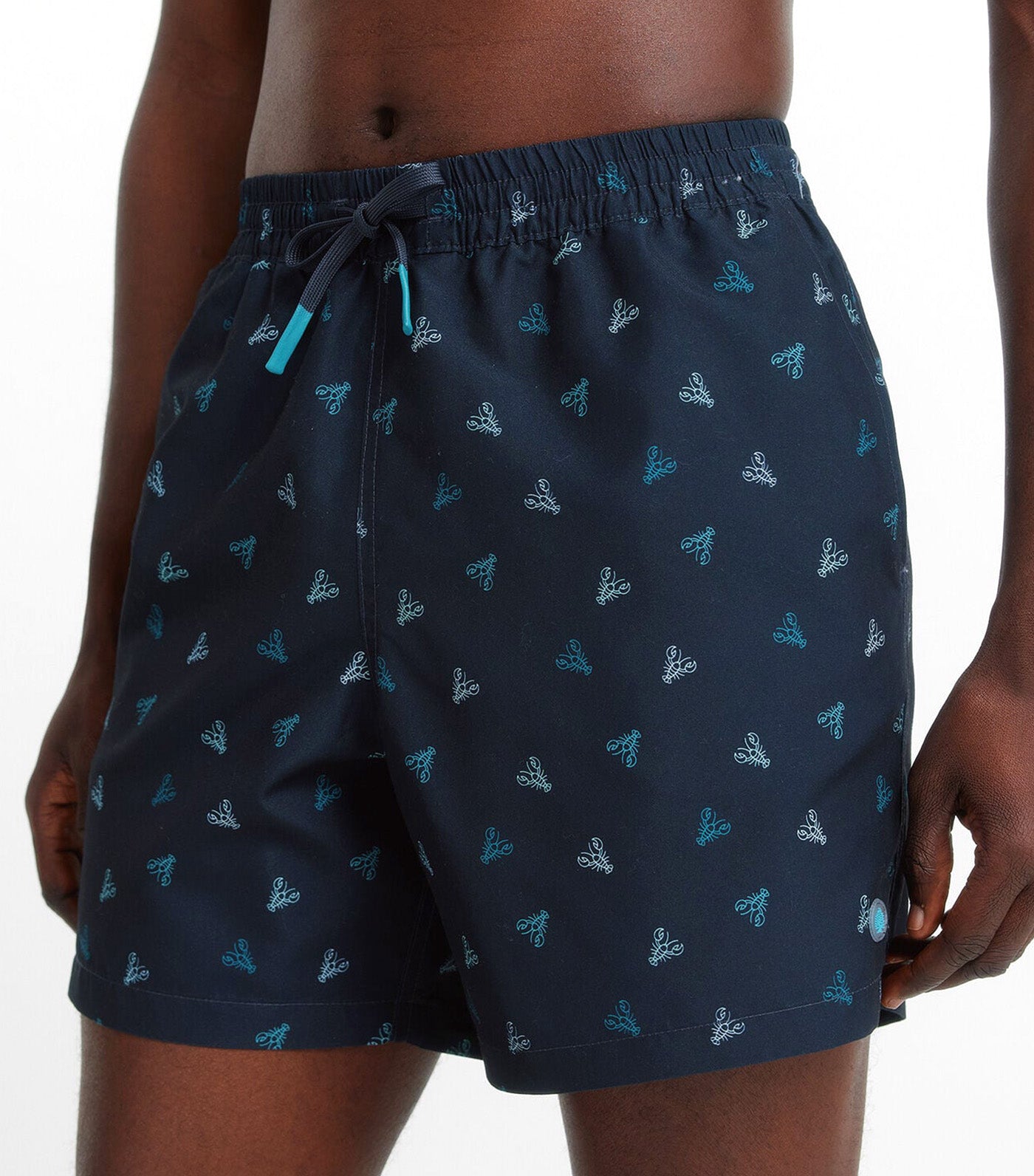 Lobster Print Swimwear Dark Blue