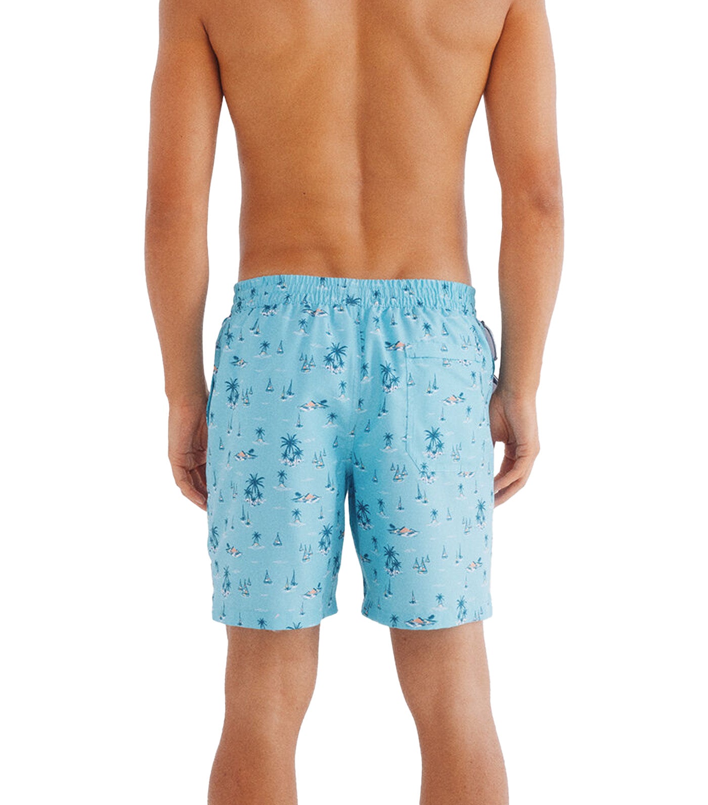 Island Print Swimsuit Blues