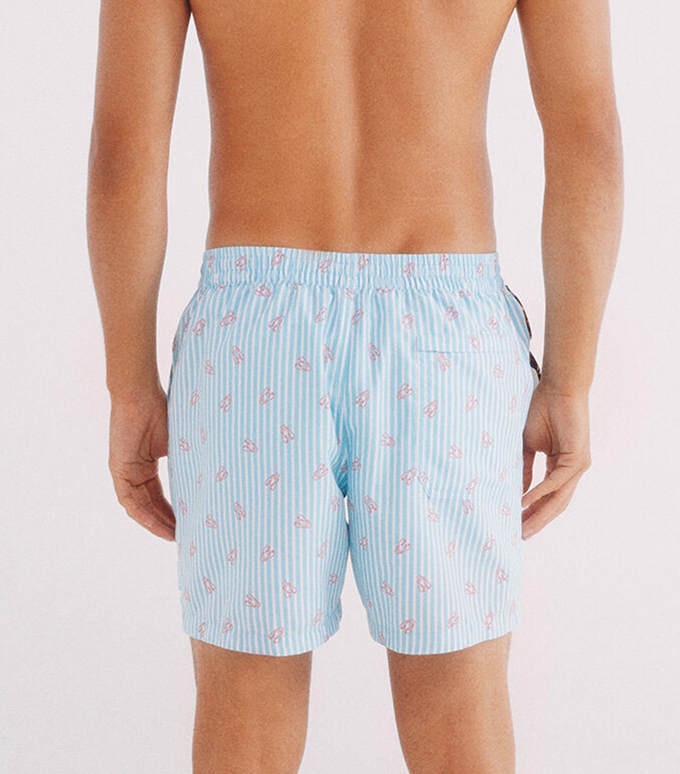 Springfield Lobster Print Swim Shorts Turquoise