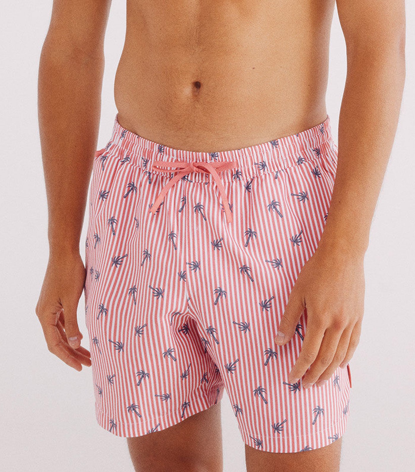 Springfield Palm Print Swim Shorts Red