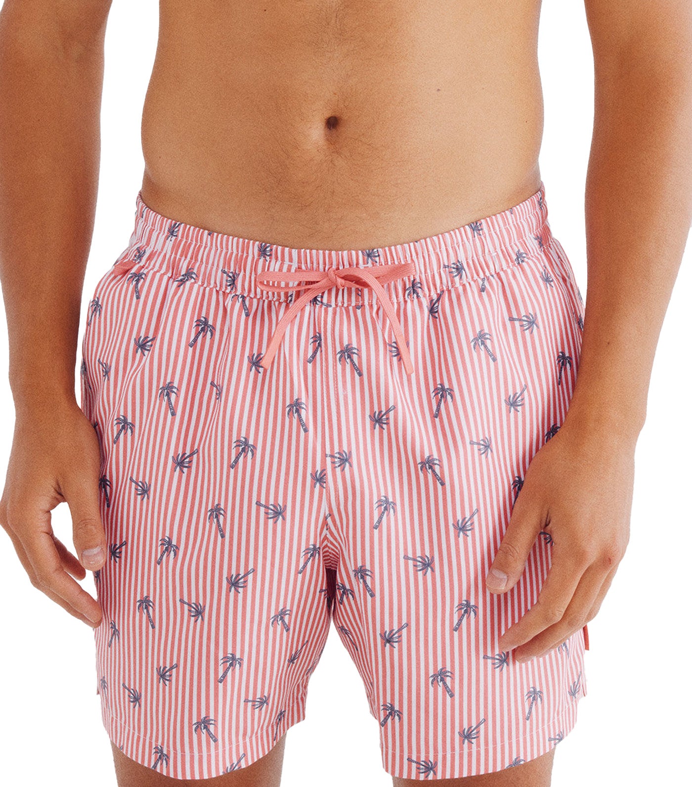 Springfield Palm Print Swim Shorts Red