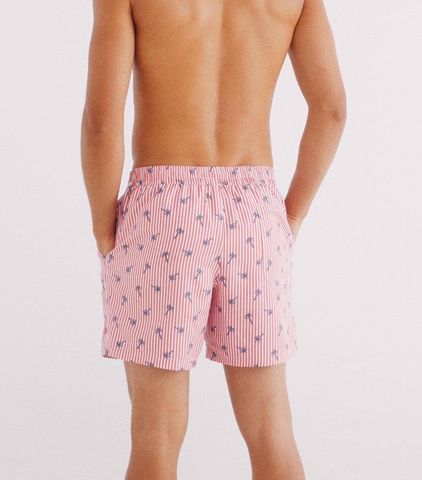 Springfield Palm Print Swim Shorts Red