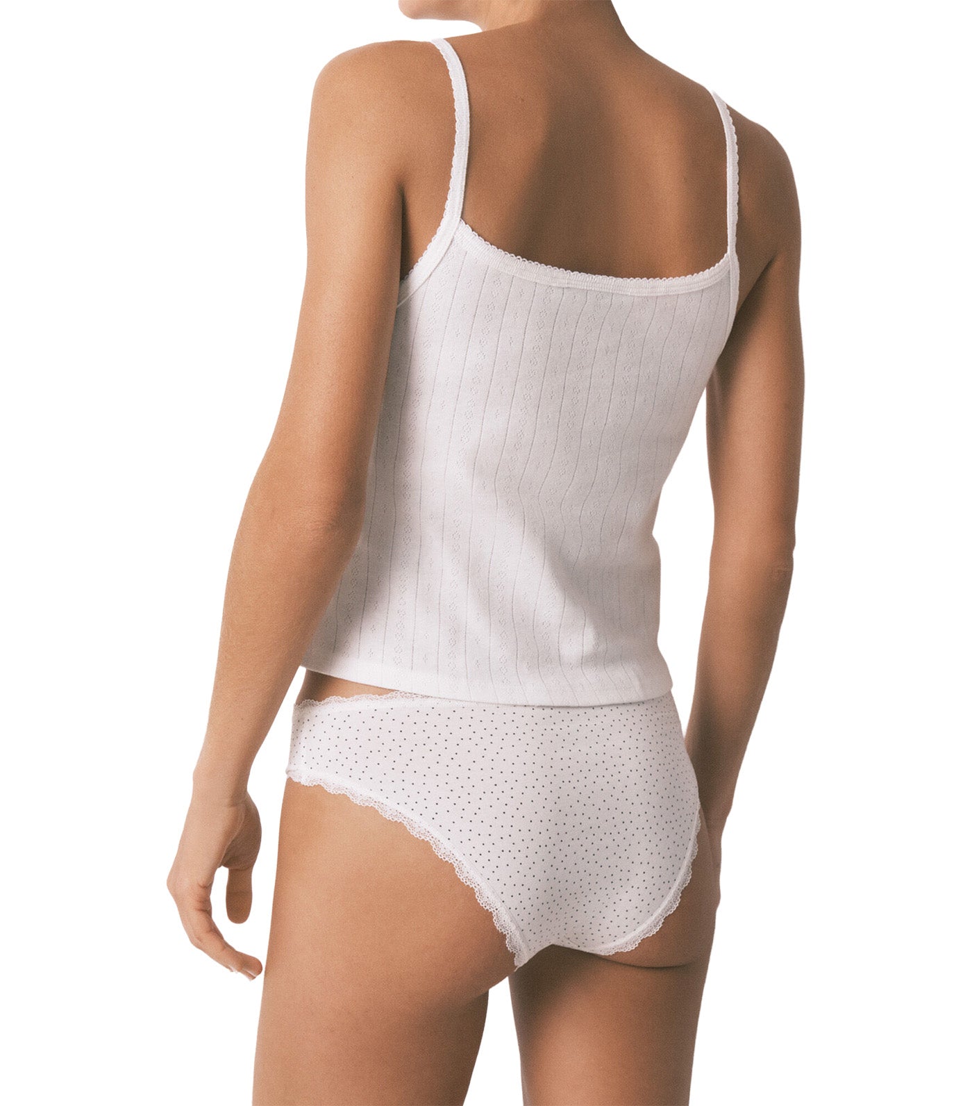 Cotton Classic Polka-Dot Print Panty White