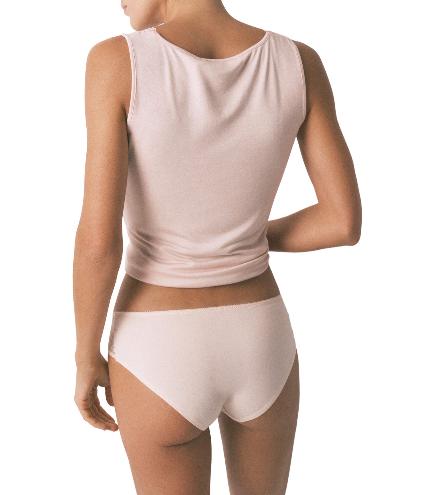 Cotton And Plumetis Classic Wide Panty Pink
