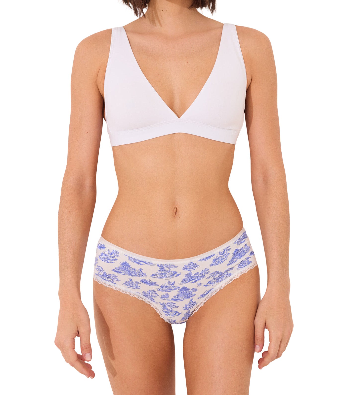 Classic Multicolored Print Microfibre Panty Pink