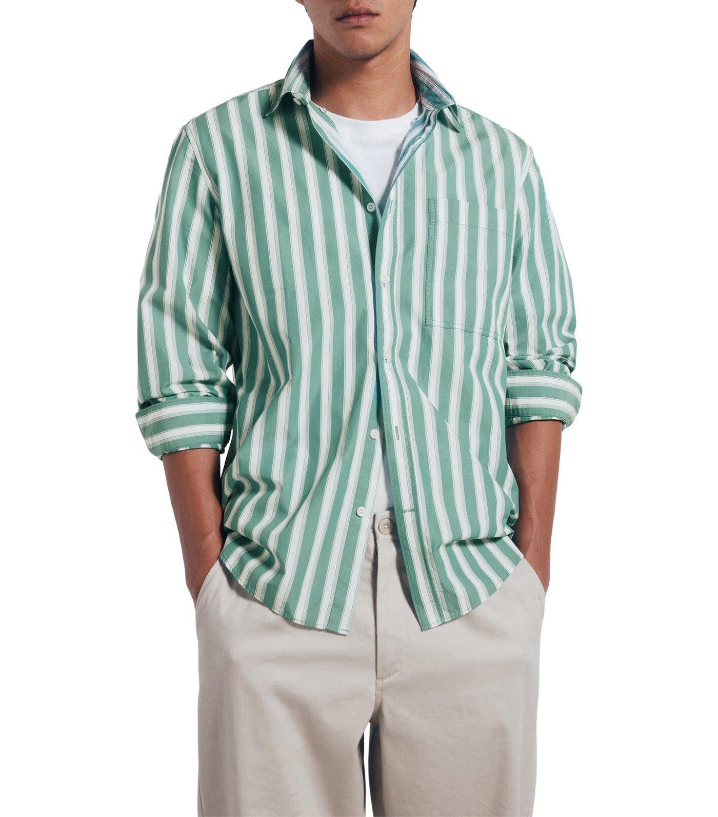 Striped Poplin Shirt