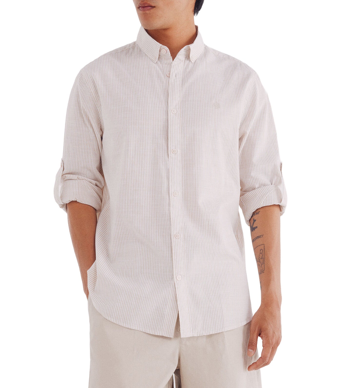 Striped Cotton Slub Shirt