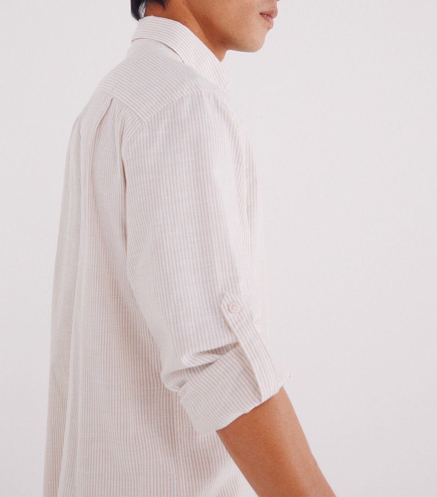 Striped Cotton Slub Shirt