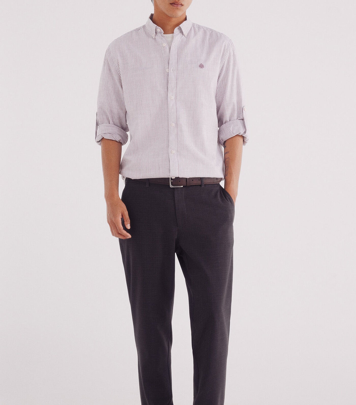 Striped Cotton Slub Shirt