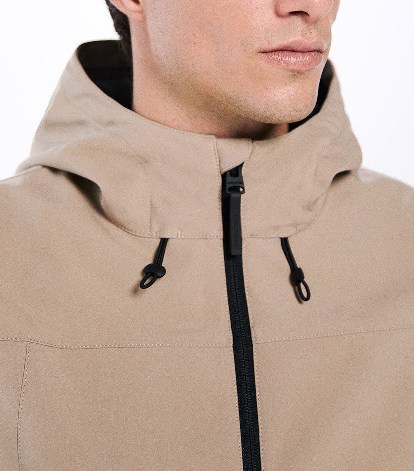 Hood Softshell Jacket Beige