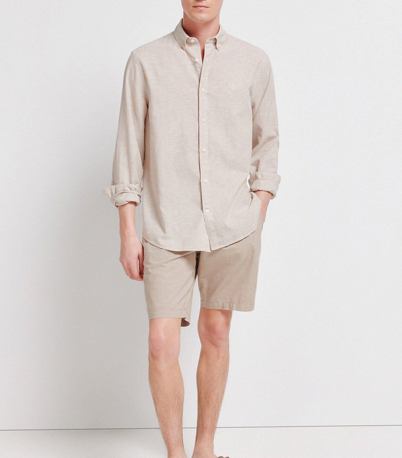 Springfield Linen Shirt Beige 2