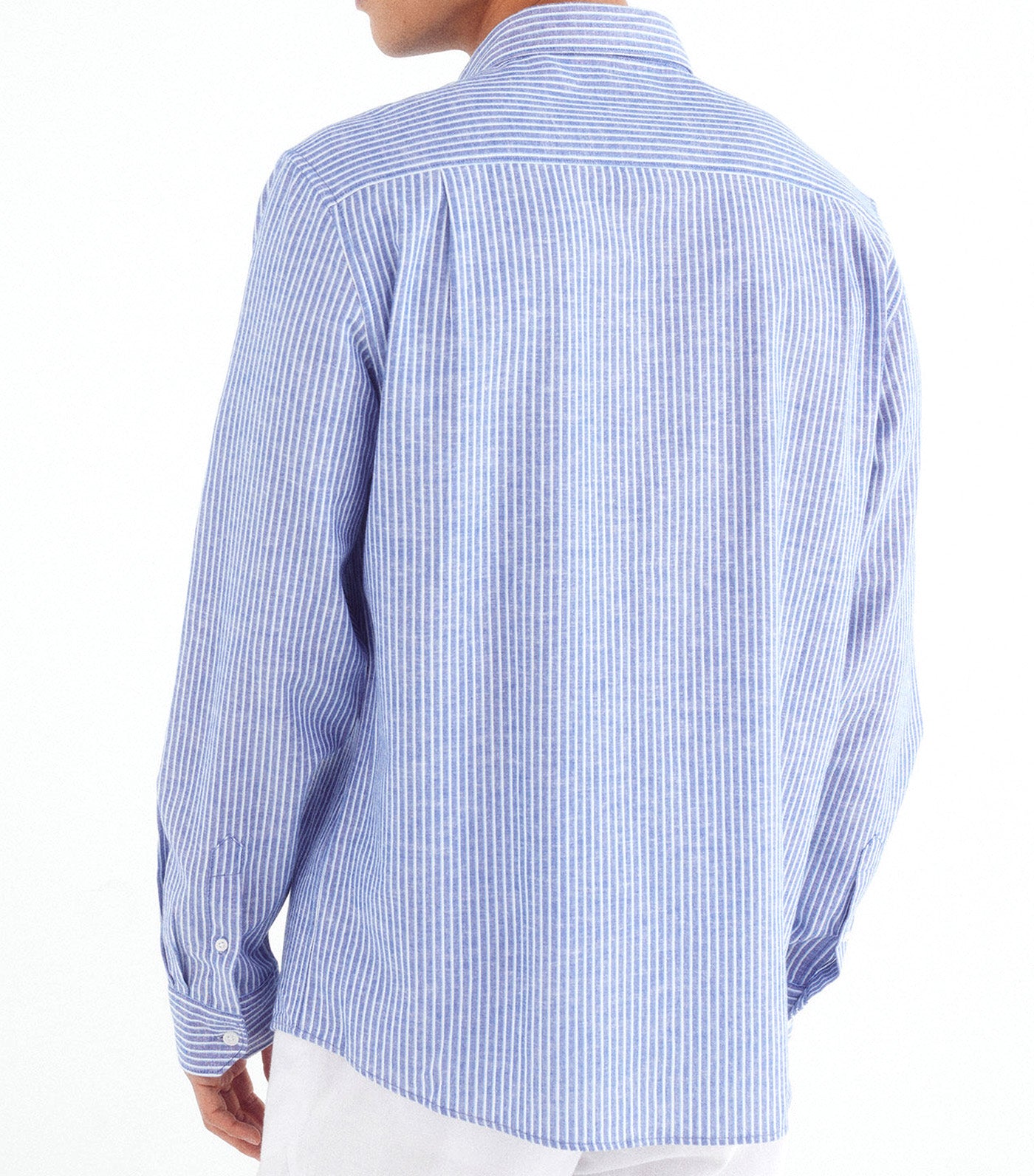 Striped Linen Shirt Blue