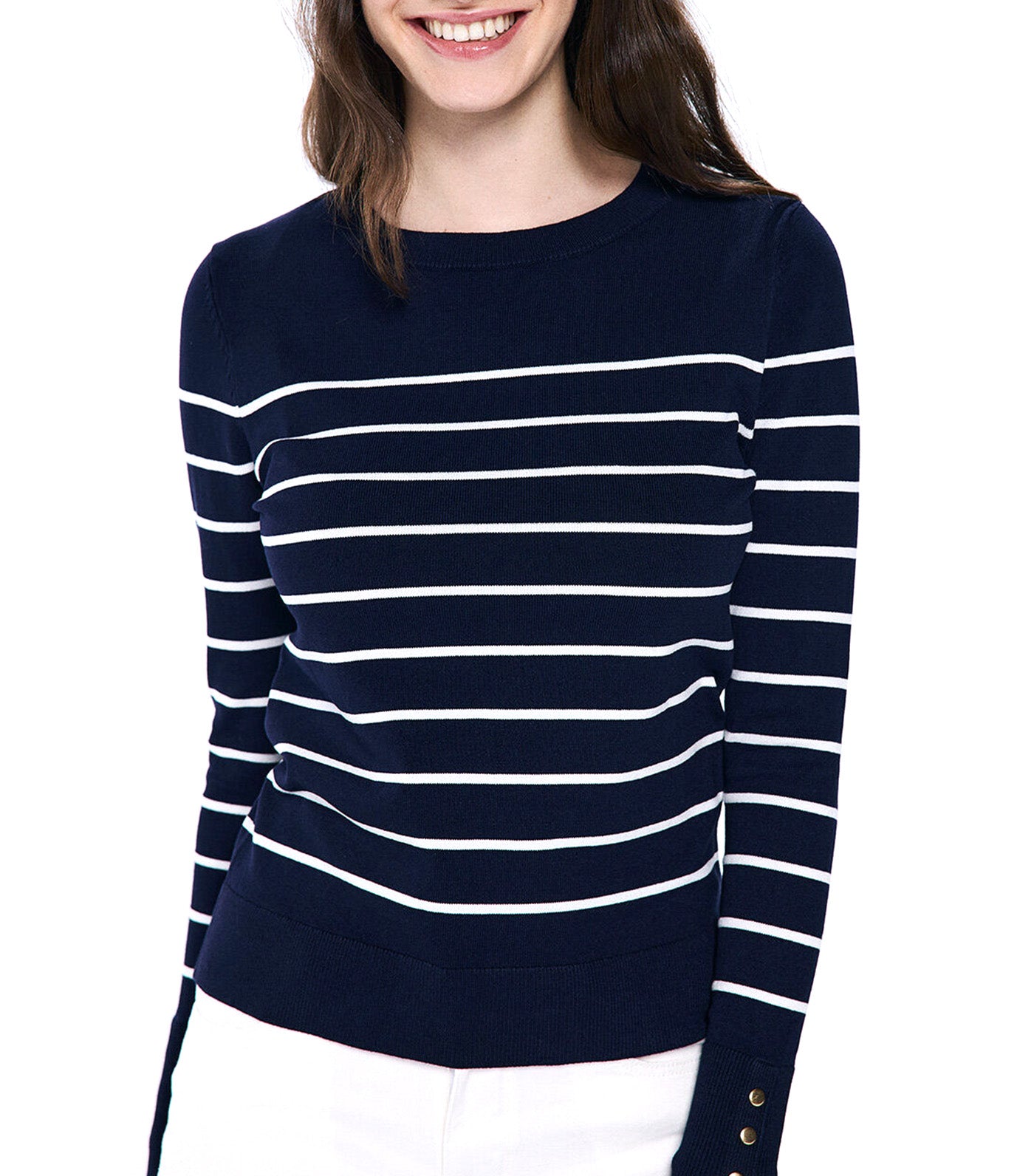 Lightweight Buttoned Cuff Jumper
Navy
