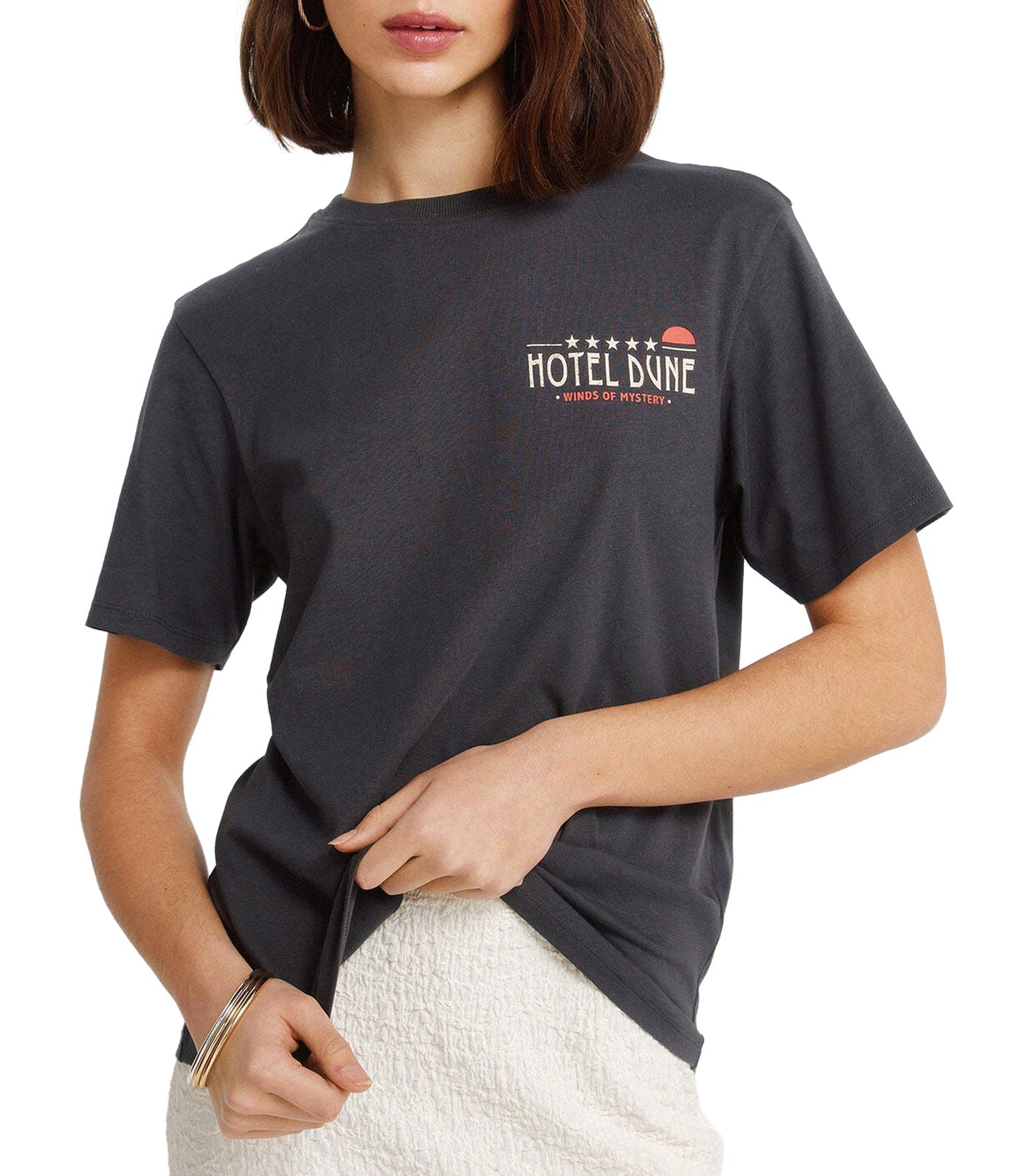 Springfield Printed Short Sleeve T-Shirt Charcoal