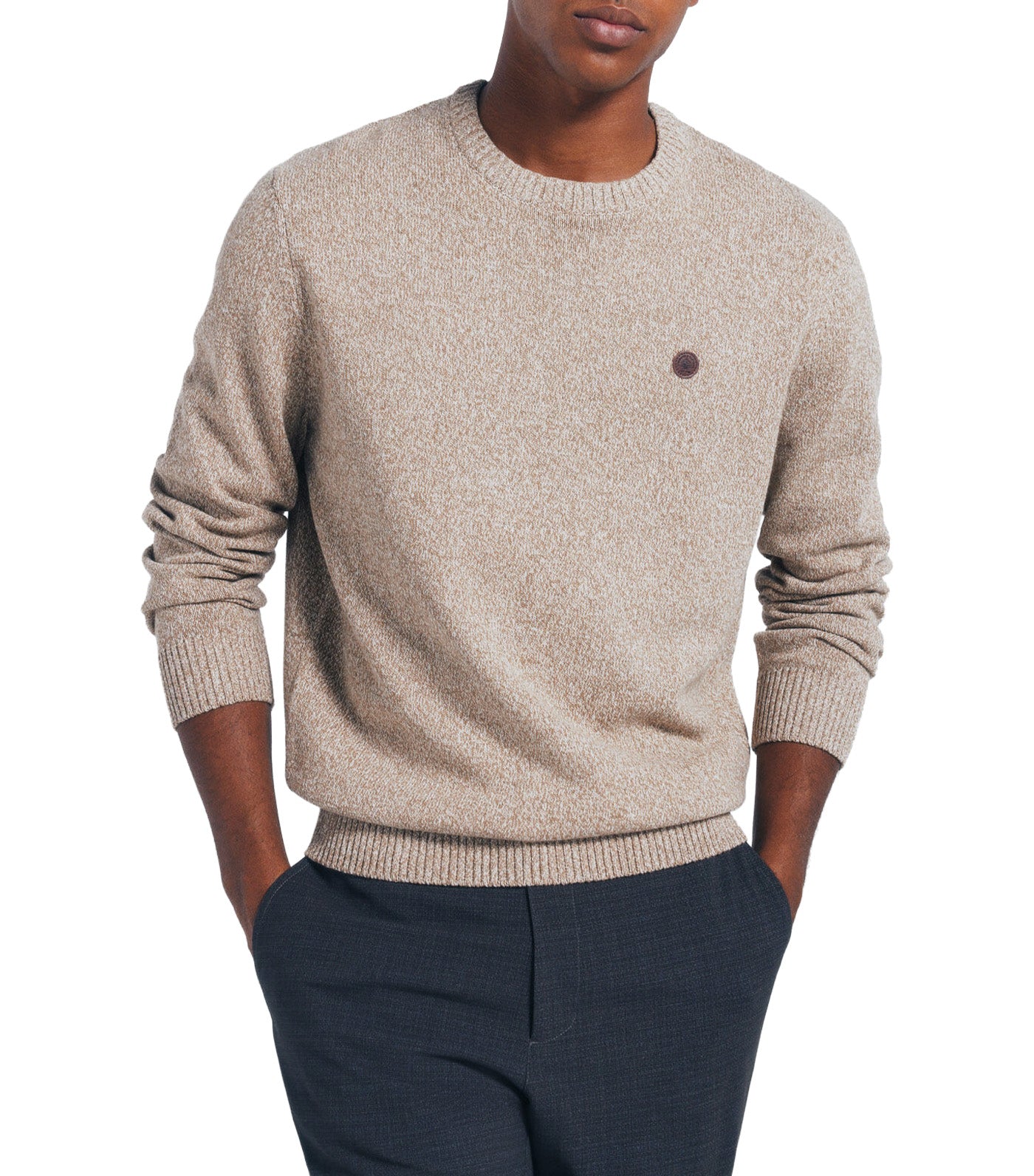 Plain Fantasy Twisted Jumper Beige