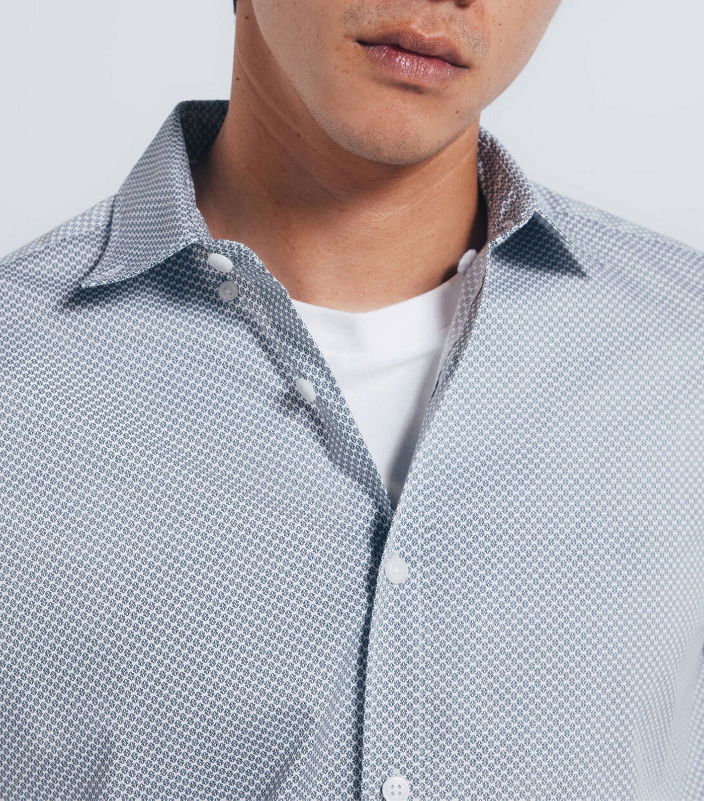 Micro Print Poplin Shirt