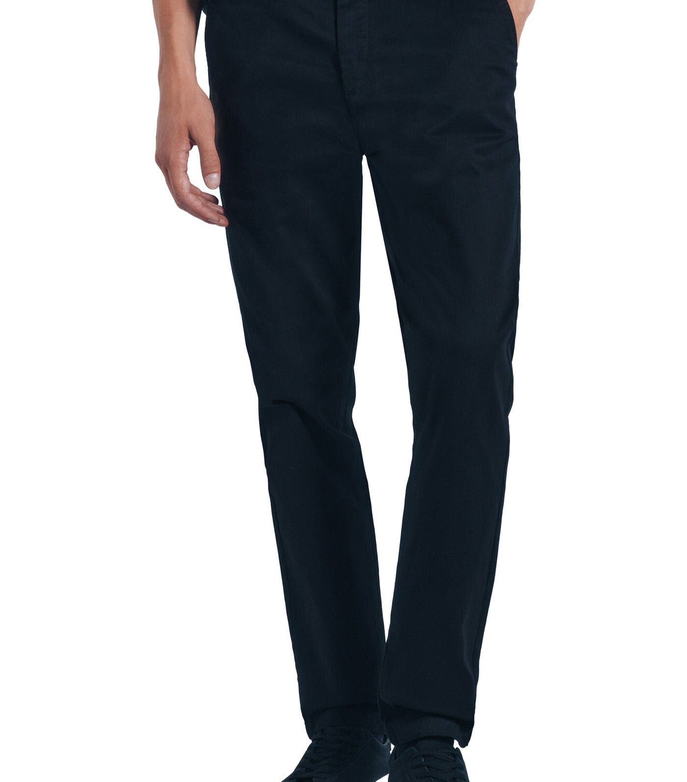 Springfield Slim Fit Washed Trousers Black