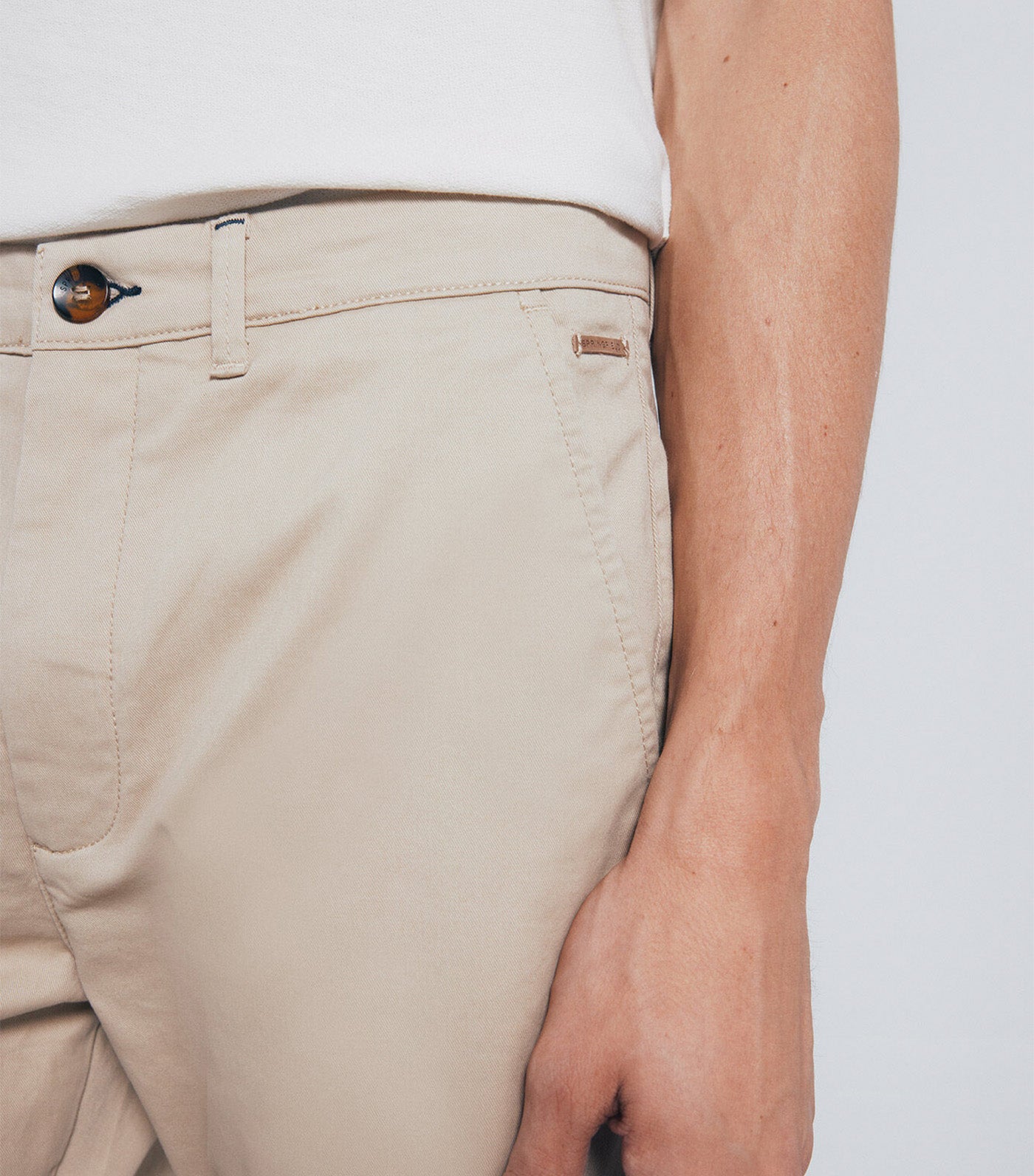 Chino Pants Slim Fit Beige
