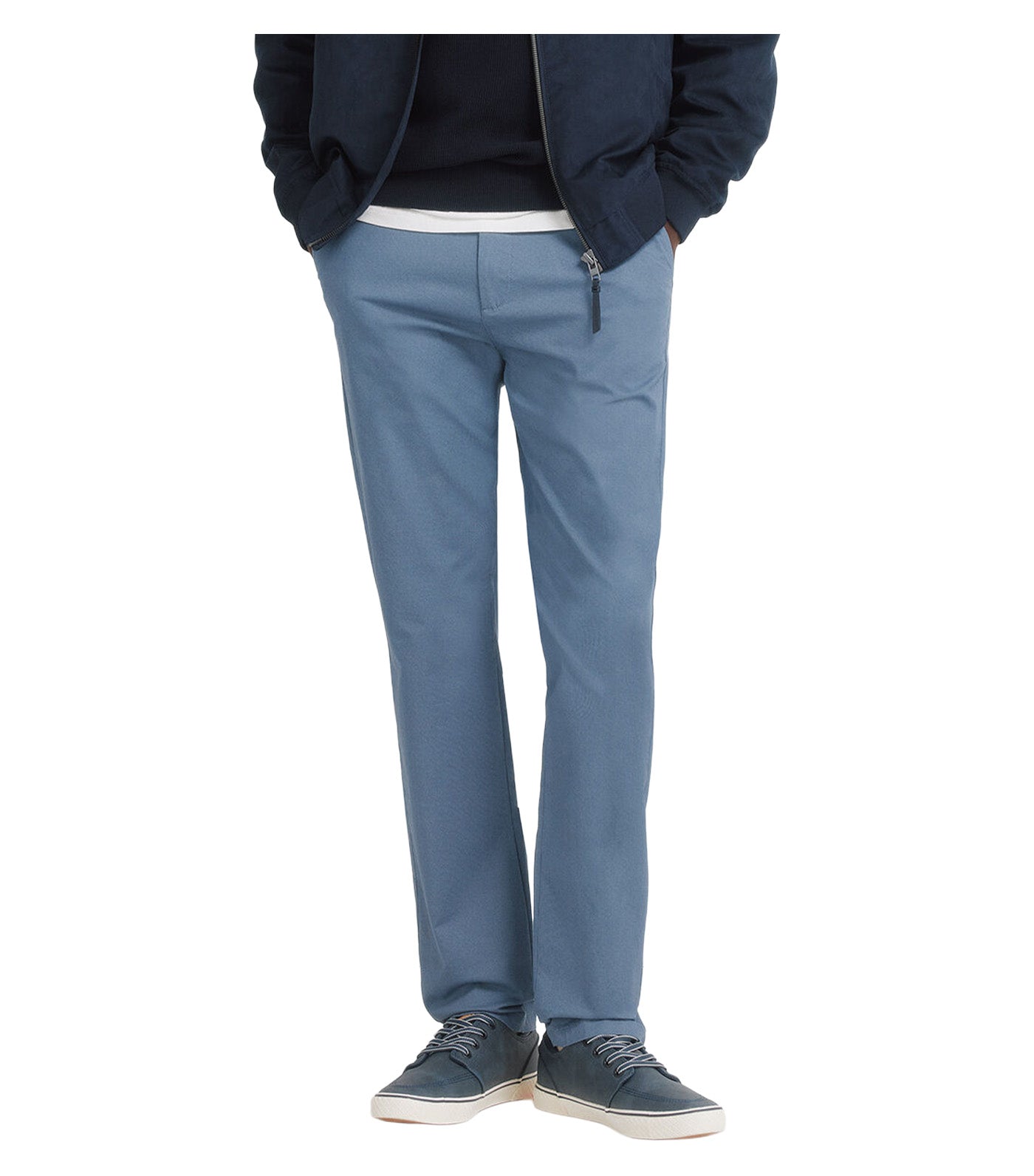 Slim Fit Micro-Print Trousers