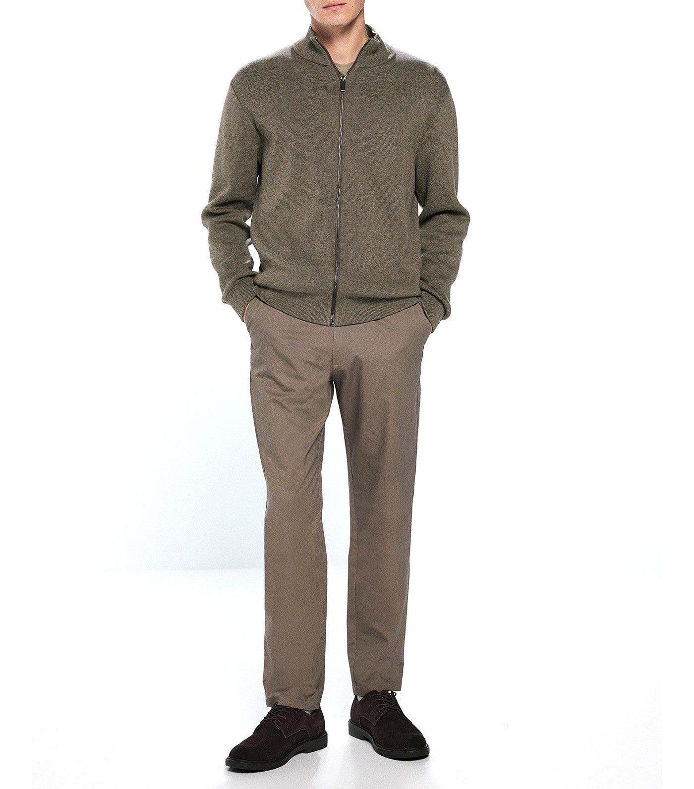 Slim Fit Micro-Printed Chinos