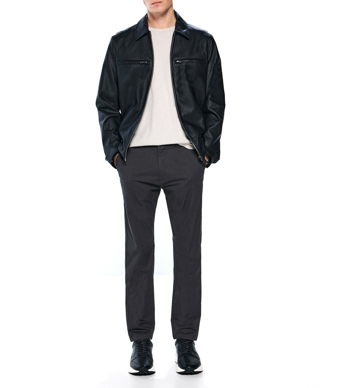 Slim Fit Micro-Printed Chinos