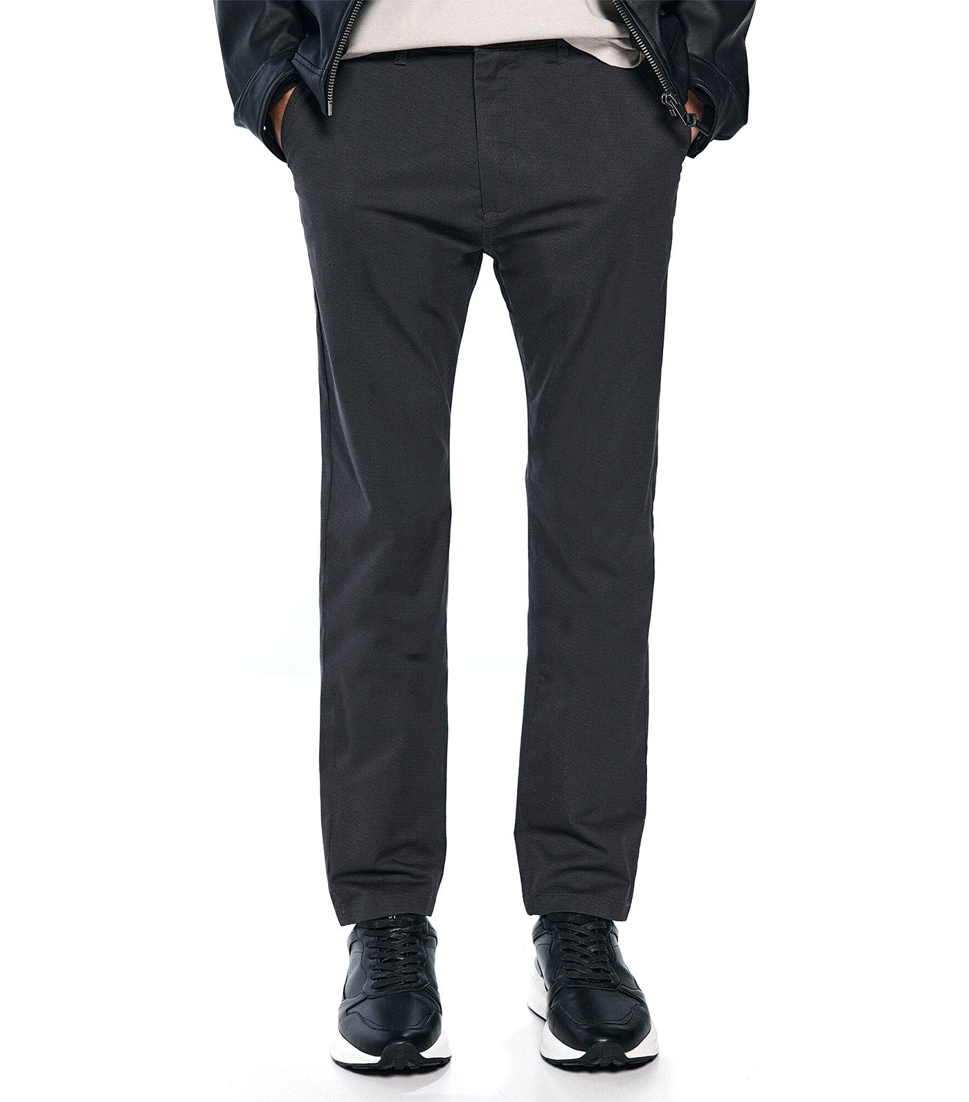 Slim Fit Micro-Printed Chinos