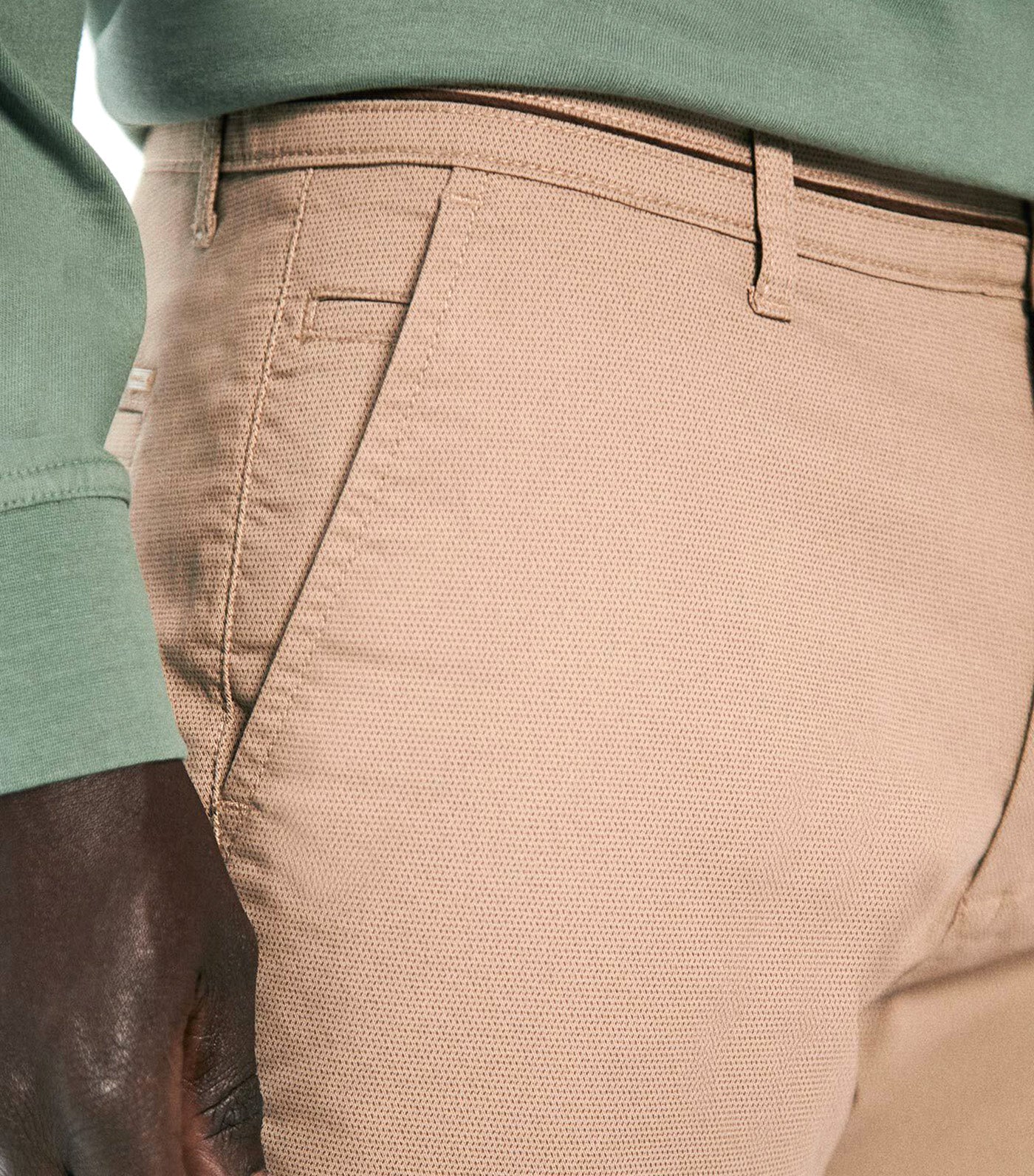 Slim Fit Micro-Printed Chinos