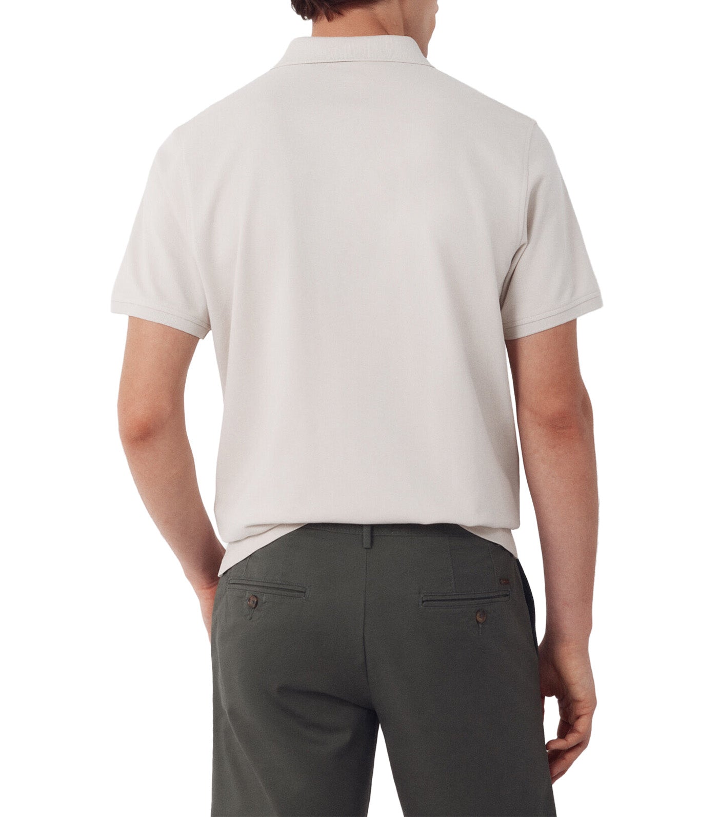 Basic Piqué Polo Shirt Beige