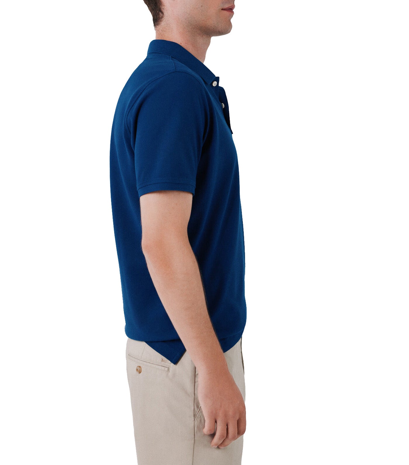 Pique Basic Polo Shirt Medium Blue