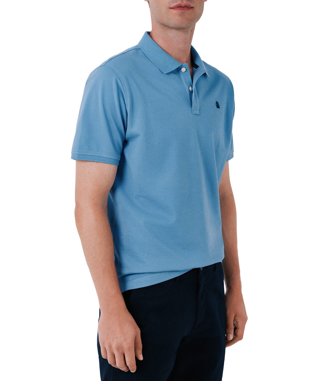 Pique Basic Polo Shirt Light Blue