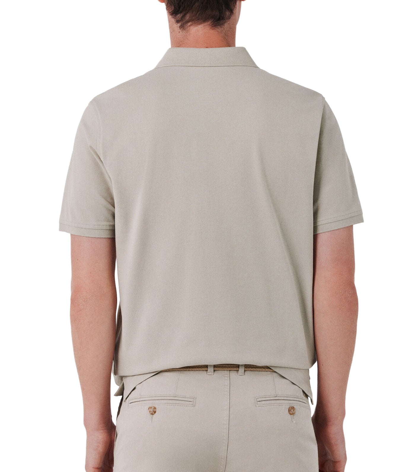 Pique Basic Polo Shirt Beige