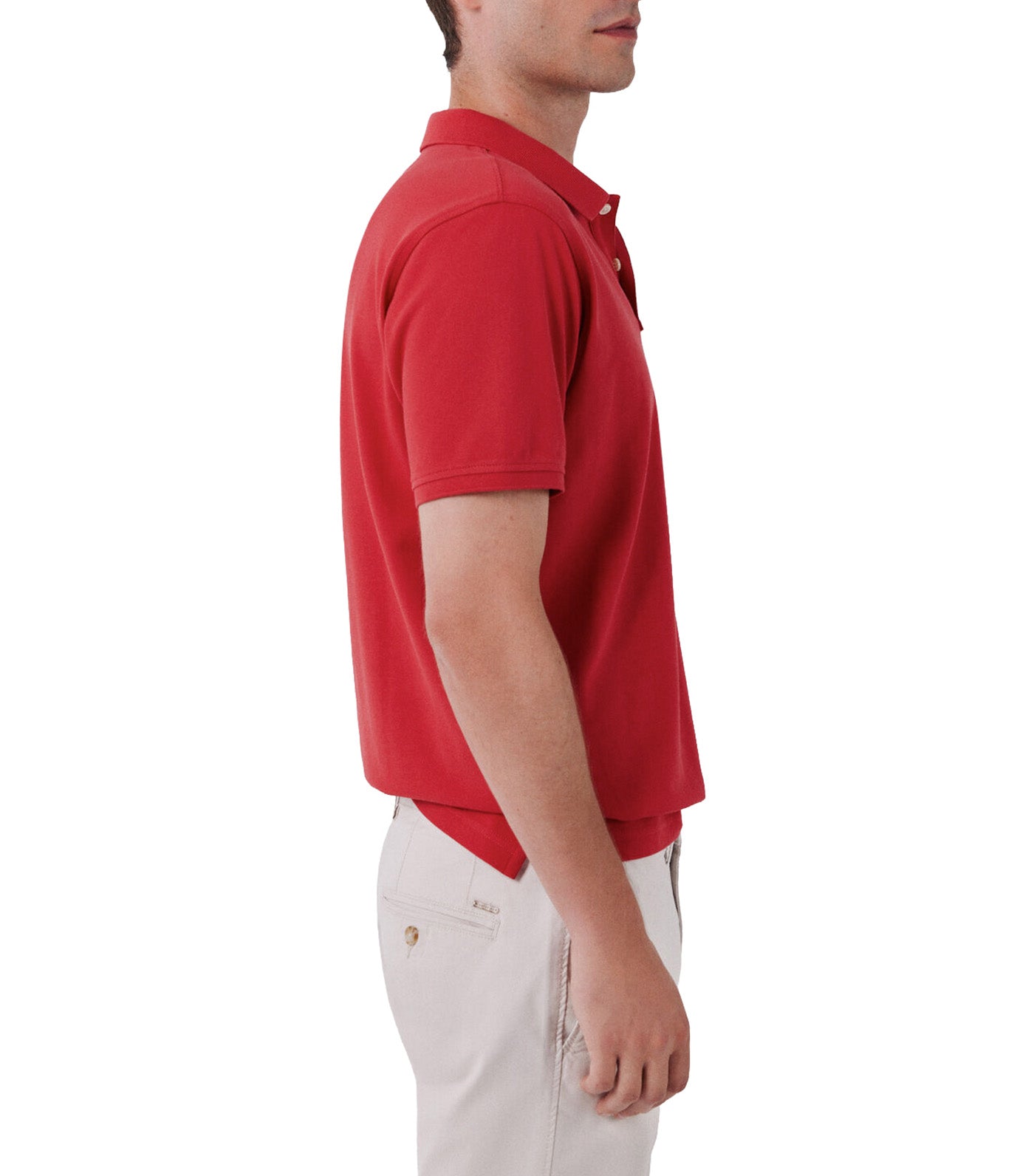 Pique Basic Polo Shirt Red