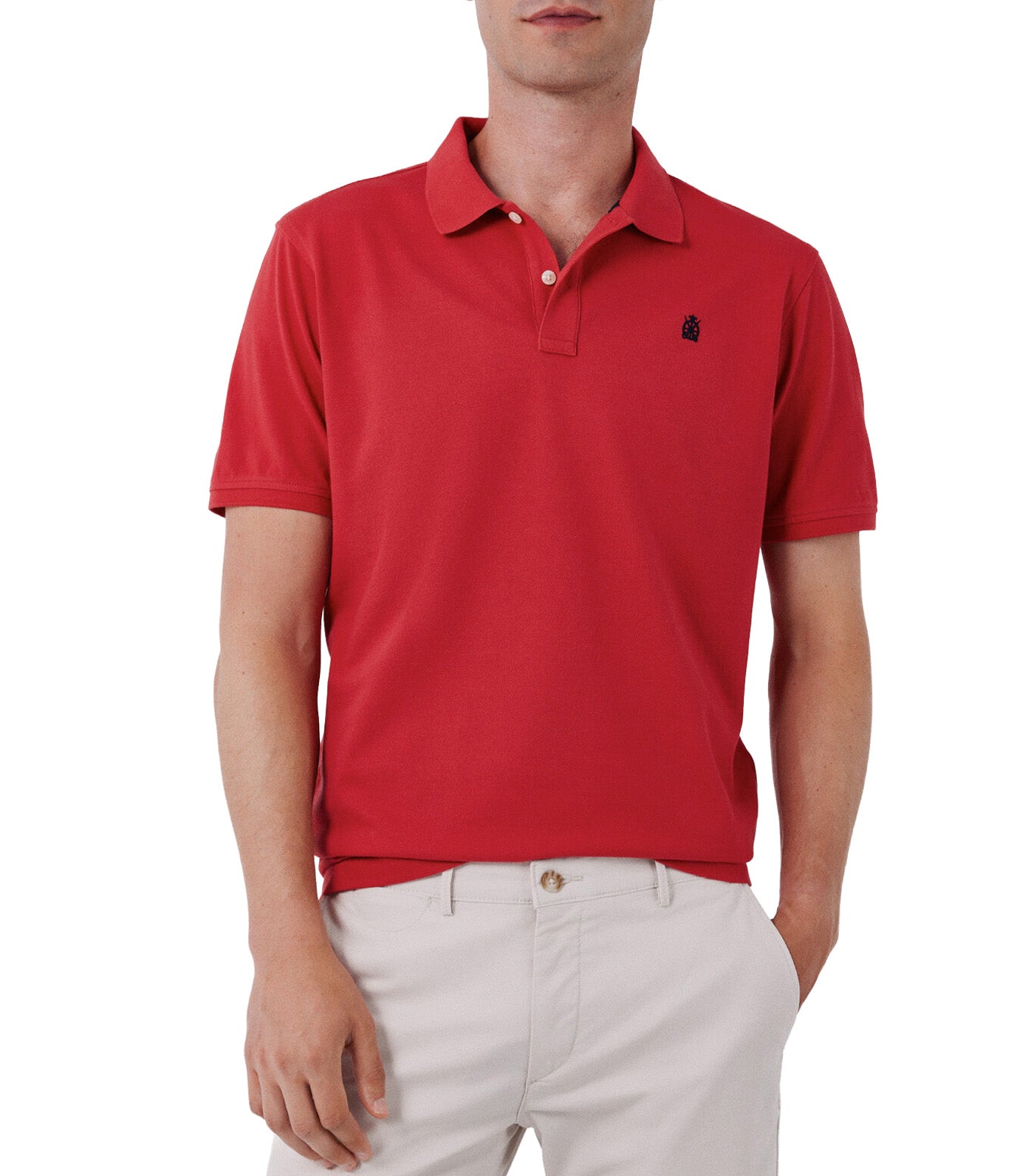 Pique Basic Polo Shirt Red