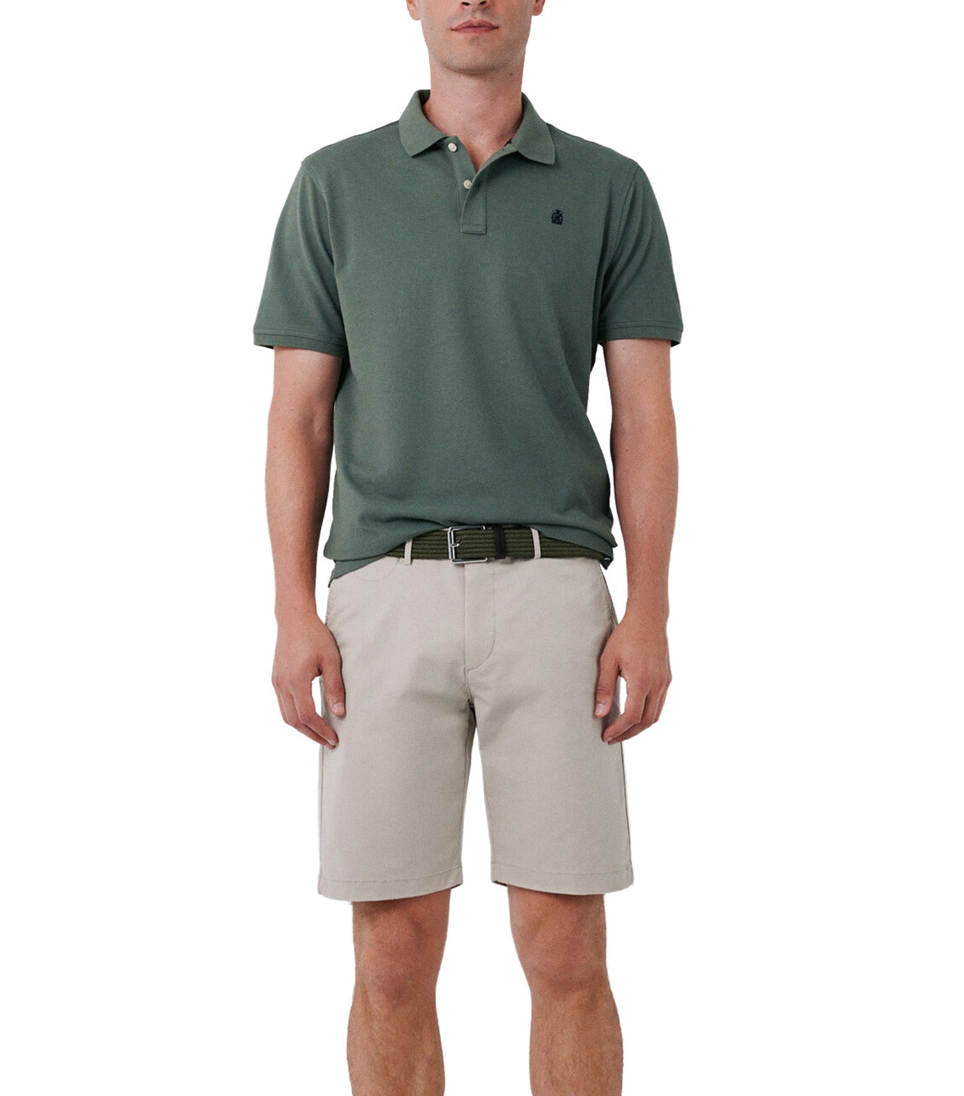 Pique Basic Polo Shirt Medium Khaki