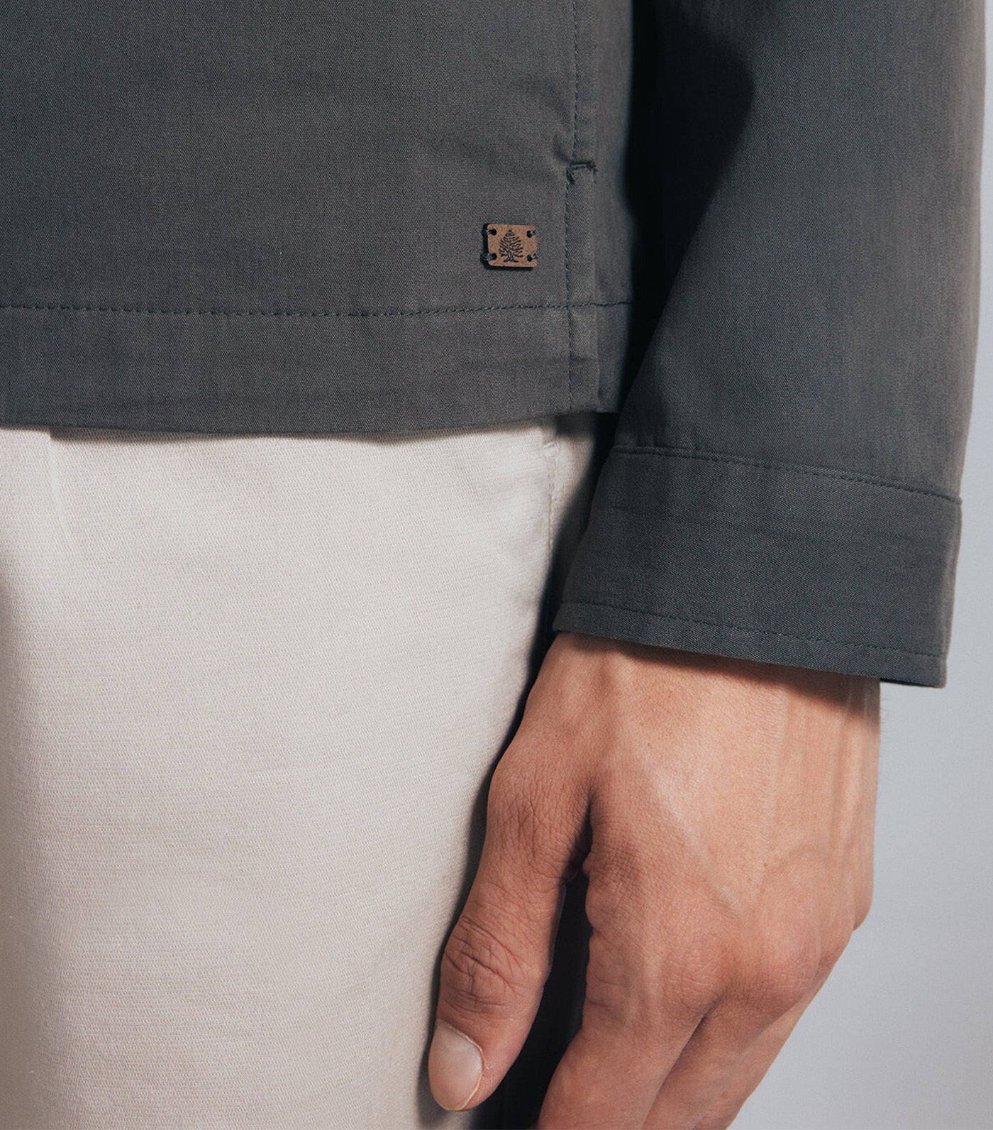 Cotton Overshirt Dark Khaki
